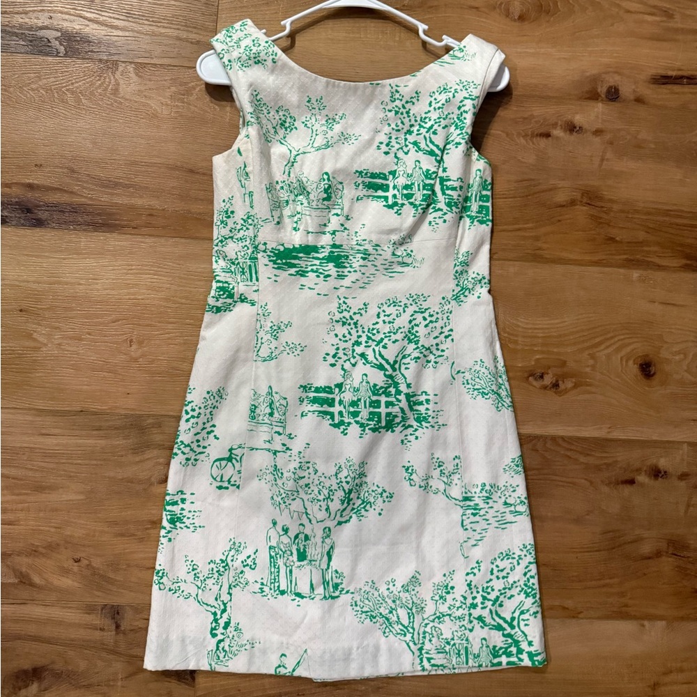 Lilly Pulitzer White and Green Dress